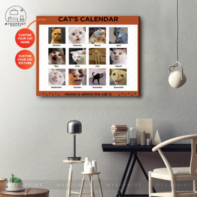 Cat Calendar Personalised Canvas 2 0a10553b de0c 11ea be66 0242ac120002 16x20