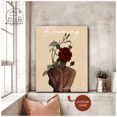 Blooming Rose Personalized Wall Art Canvas 3 3da82c78 dfa1 11ea be66 0242ac120002 canvas20Doc2024X30