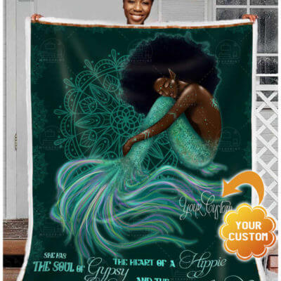 Spirit Of A Mermaid Personalized Sherpa Fleece Blanket 1 566f3eb3 ec32 11ea 89c9 0242ac120002 banner blanket girl dung optimized 1