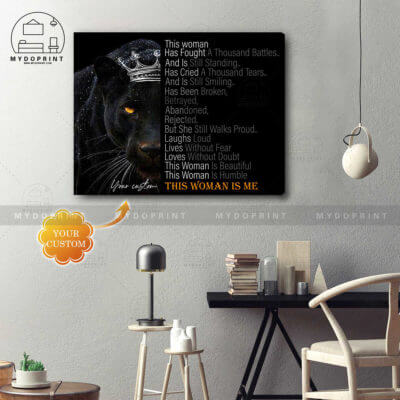 This Woman Is Me Black Panther Personalized Wall Art Decor Canvas 1 72b79c59 f1ac 11ea 89c9 0242ac120002 cv ngang 19x23 optimized