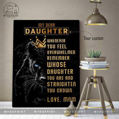 My Dear Daughter My Little Black Panther Personalized Wall Art Canvas 1 e6780ebd f290 11ea 89c9 0242ac120002 canvas doc 30x40 optimized