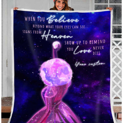 When You Believe Personalized Blanket 2 a710afec f685 11ea 89c9 0242ac120002 banner blanket snow girl optimized