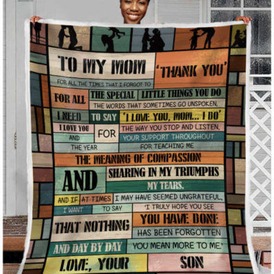 To My Mom Thank You Sherpa Fleece Blanket 1 45eb528b fd70 11ea 89c9 0242ac120002 banner blanket snow girl black optimized