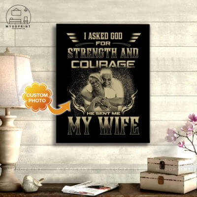 He Sent Me My Wife Custom Photo Wall Art Canvas 2 19f1618e fd75 11ea 89c9 0242ac120002 canvas doc 16x20 optimized