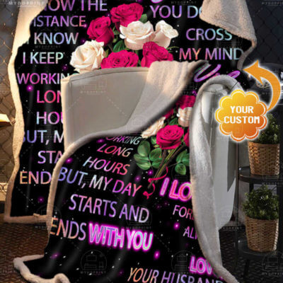 To My Wife I Know The Distance Personalized Fleece Blanket 3 914bd618 fd8c 11ea 89c9 0242ac120002 banner blanket sang chanh optimized