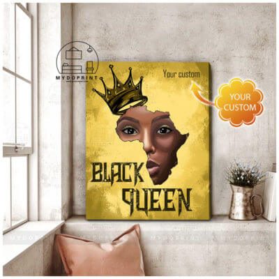 Black Queen Personalized Wall Art Canvas 2 2e239557 0241 11eb ac37 0242ac120002 canvas doc 24x30 optimized