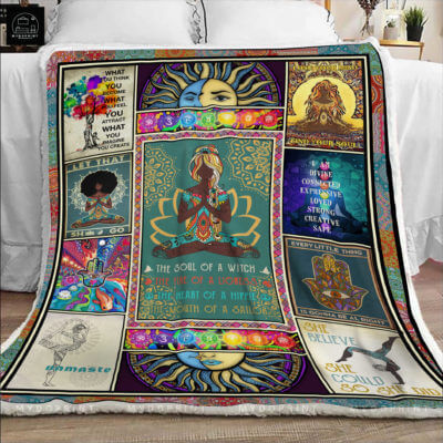 The Heart Of A Hippie Personalized Fleece Blanket 2 ec2a7881 0951 11eb 9410 0242ac120002 mockup dau giuong optimized