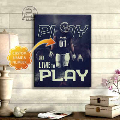 Live To Play To Live Football Personalised Canvas 1 canvas doc 16x20 optimized