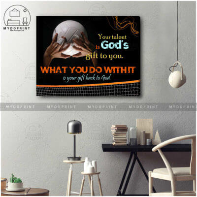 Your Talen is God Gift To You Volleyball Wall Art Canvas 1 58b92bf6 0afa 11eb 9410 0242ac120002 cv ngang 16x20 optimized