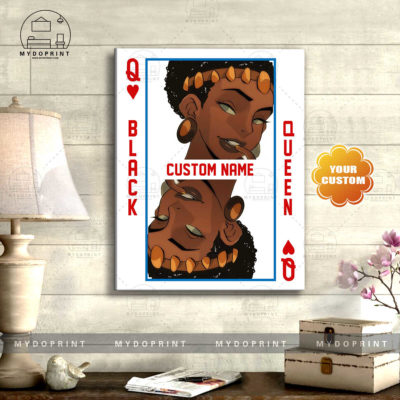 Black Queen Card Personalized Wall Art Canvas 2 0627599c 12c4 11eb bbce 0242ac120002 canvas doc 16x20 optimized