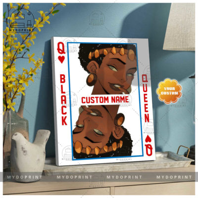 Black Queen Card Personalized Wall Art Canvas 3 074aaec6 12c4 11eb bbce 0242ac120002 canvas doc20x24 optimized