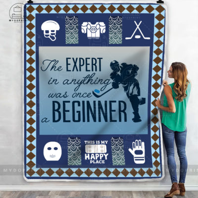 The Expert In Anything Was One A Beginner Fleece Blanket 3 d29ed5ea 18f8 11eb a372 0242ac120002 mokup20ao20xanh