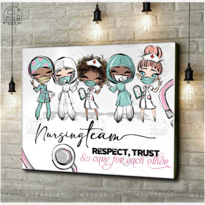 Nursing Team Respect, Trust & Care Wall Art Canvas 4 432da99e 2b1e 11eb afab 0242ac120002 cv ngang new optimized