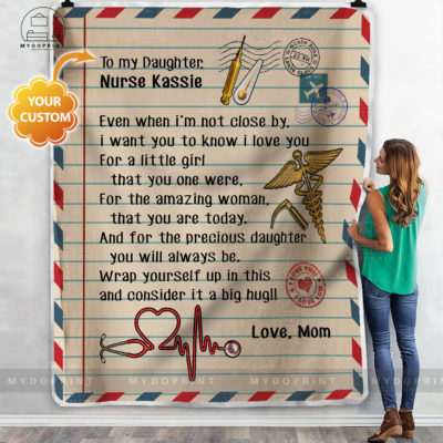 To My Daughter Personalized Nurse's Name Fleece Blanket 1 5c3e47d8 3229 11eb ab46 0242ac120002 mokup20ao20xanh