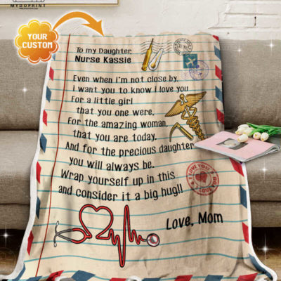 To My Daughter Personalized Nurse's Name Fleece Blanket 3 644bb911 3229 11eb ab46 0242ac120002 banner blanket ghexam optimized