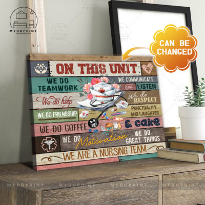We Are A Nursing Team Personalized Wall Art Canvas 5 CV Ngang 23x27 1