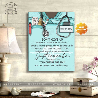 Don't Give Up Nurse Board Personalized Wall Art Canvas 2 canvas doc 16x20 optimized 2