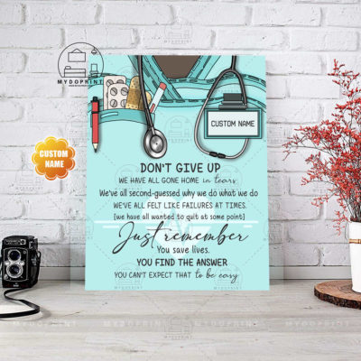 Don't Give Up Lab Tech Personalized Wall Art Canvas 3 8f15cbea 3db7 11eb 806d 0242ac120002 canvas doc optimized