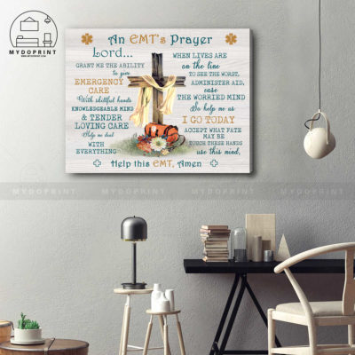 An EMT's Prayer White Ribbon Old Rugged Cross Wall Art Canvas 1 56cd45be 4506 11eb 806d 0242ac120002 cv ngang 19x23 optimized