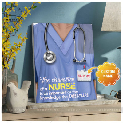The Character Of A Nurse Is As Important As The Knowlegde She Possesses Ver 2 Nurse Wall Art Canvas 1 8b05e445 4ffd 11eb aaf4 0242ac120002 canvas doc20x24 optimized