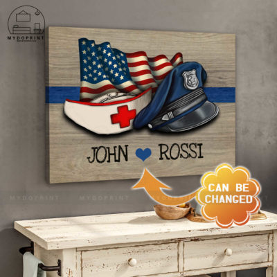 Nurse & Police's Cap Personalized Wall Art Canvas 3 8fcf78d0 53ff 11eb a705 0242ac120002 cv ngang 27x33 optimized
