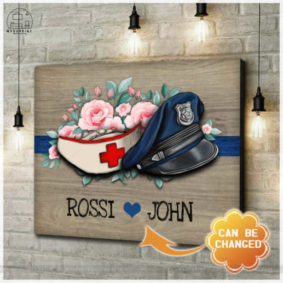 Nurse & Police's Cap Ver 2 Personalized Wall Art Canvas 2 dbc2819a 5590 11eb a705 0242ac120002 cv ngang new optimized