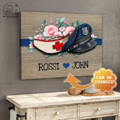 Nurse & Police's Cap Ver 2 Personalized Wall Art Canvas 3 db987f11 5590 11eb a705 0242ac120002 cv ngang 27x33 optimized