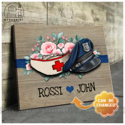 Nurse & Police's Cap Ver 2 Personalized Wall Art Canvas 5 e78625b4 5590 11eb a705 0242ac120002 mockup ngang moi optimized
