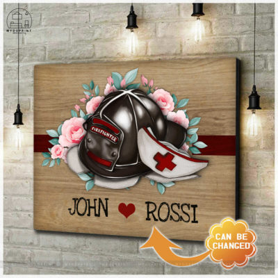 Firefighter & Nurse's Cap Personalized Wall Art Canvas 2 1b746b2f 571f 11eb a705 0242ac120002 cv ngang new optimized