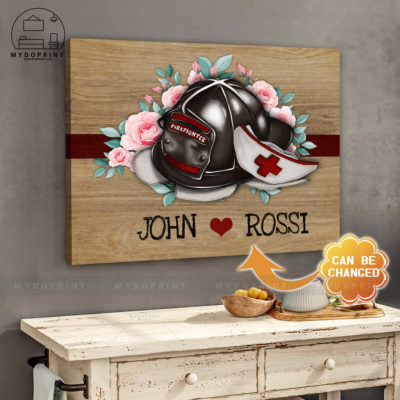 Firefighter & Nurse's Cap Personalized Wall Art Canvas 4 1b1f7b12 571f 11eb a705 0242ac120002 cv ngang 27x33 optimized