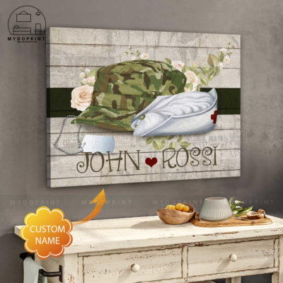Veteran & Nurse's Cap Personalized Wall Art Canvas 3 f2a4cb02 5b00 11eb a705 0242ac120002 cv ngang 27x33 optimized