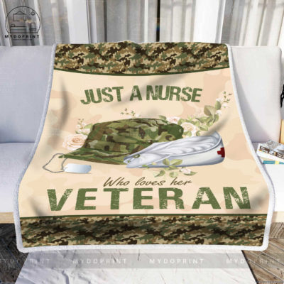 Just A Nurse Who Loves Her Veteran Fleece Blanket 2 ca031358 5b03 11eb a705 0242ac120002 blanket phong khach optimized