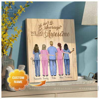 We Do Awesome Nursing Team Personalized Wall Art Canvas 2 c83e62b4 5d58 11eb a705 0242ac120002 canvas doc20x24 optimized