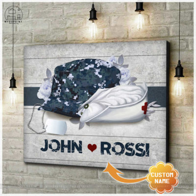Veteran & Nurse's Cap Ver 3 Personalized Wall Art Canvas 3 10ebaa71 6480 11eb a705 0242ac120002 cv ngang new optimized