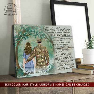 The Day I Met You Veteran & Nurse Personalized Wall Art Canvas 3 10df0d8d 653d 11eb a705 0242ac120002 cv ngang 23x27 optimized201