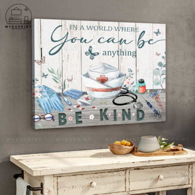 Be KIND Nurse Wall Art Canvas 3 06e2217a 7b2c 11eb ba90 0242ac120002 cv ngang 27x33 optimized