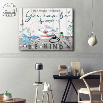 Be KIND Nurse Wall Art Canvas 4 0679ae49 7b2c 11eb ba90 0242ac120002 cv ngang 19x23 optimized