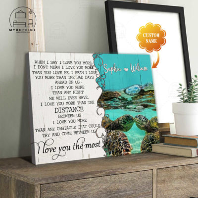 I Love You The Most Turtles Couple Wall Art Canvas 5 c7d25c31 7b3c 11eb ba90 0242ac120002 cv ngang 23x27 optimized
