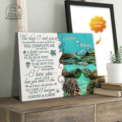 The Day I Met You Turtles Couple Wall Art Canvas 5 08168524 7bff 11eb ba90 0242ac120002 cv ngang 23x27 optimized