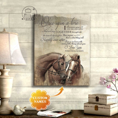 Once Upon A Time Couple Of Horses Personalized Wall Art Canvas 4 fac86bf4 870f 11eb 977d 0242ac120002 canvas doc 16x20 optimized