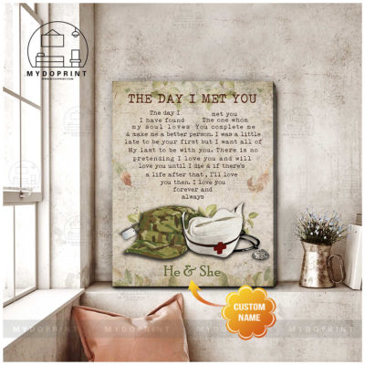 The Day I Met You Army Veteran & Nurse's Cap Personalized Wall Art Canvas 2 2927d901 8af0 11eb 977d 0242ac120002 canvas doc 24x30 optimized