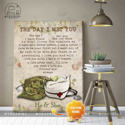 The Day I Met You Army Veteran & Nurse's Cap Personalized Wall Art Canvas 3 2952424a 8af0 11eb 977d 0242ac120002 canvas doc 30x40 optimized