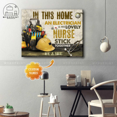 In This Home An Electrician & His Lovely Nurse Stick Together Personalized Wall Art Canvas 3 1302e8cb 8c58 11eb 977d 0242ac120002 cv ngang 19x23 optimized
