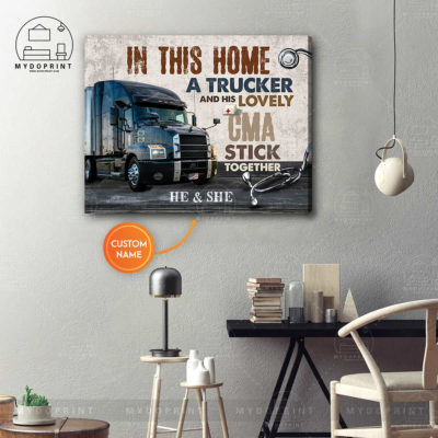In This Home A Trucker His Lovely CMA Stick Together Personalized Wall Art Canvas 4 8c02b86d 8c5a 11eb 977d 0242ac120002 canvashorizontal16x20 optimized