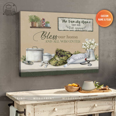Bless Our Home & All Who Enter Navy Veteran & Nurse Home Personalized Wall Art Canvas 3 28ef5a13 8e04 11eb 977d 0242ac120002 canvashorizontal24x30 optimized