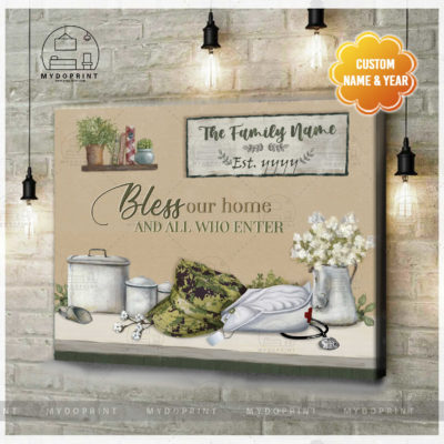 Bless Our Home & All Who Enter Navy Veteran & Nurse Home Personalized Wall Art Canvas 4 2bc36073 8e04 11eb 977d 0242ac120002 cv ngang new optimized