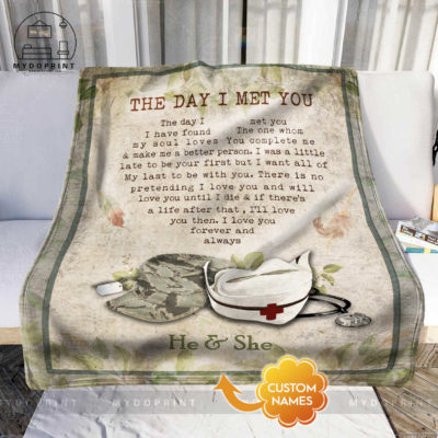 The Day I Met You Air Force Veteran & Nurse Personalized Fleece Blanket 1 b05bd301 9215 11eb 9ea8 0242ac120002 blanket phong khach recovered optimized