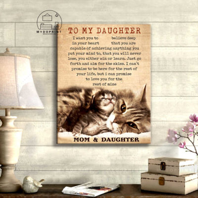 To My Daughter Ragdoll Mom & Kitty Personalized Wall Art Canvas 1 canvas doc 16x20 optimized