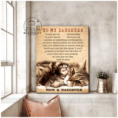 To My Daughter Ragdoll Mom & Kitty Personalized Wall Art Canvas 2 canvas doc 24x30 optimized