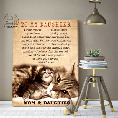 To My Daughter Ragdoll Mom & Kitty Personalized Wall Art Canvas 3 canvas doc 30x40 optimized